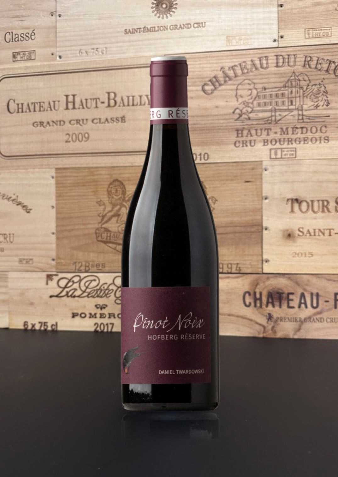 Pinot Noix Hofberg Réserve Flasche Detail – Twardowski Mosel