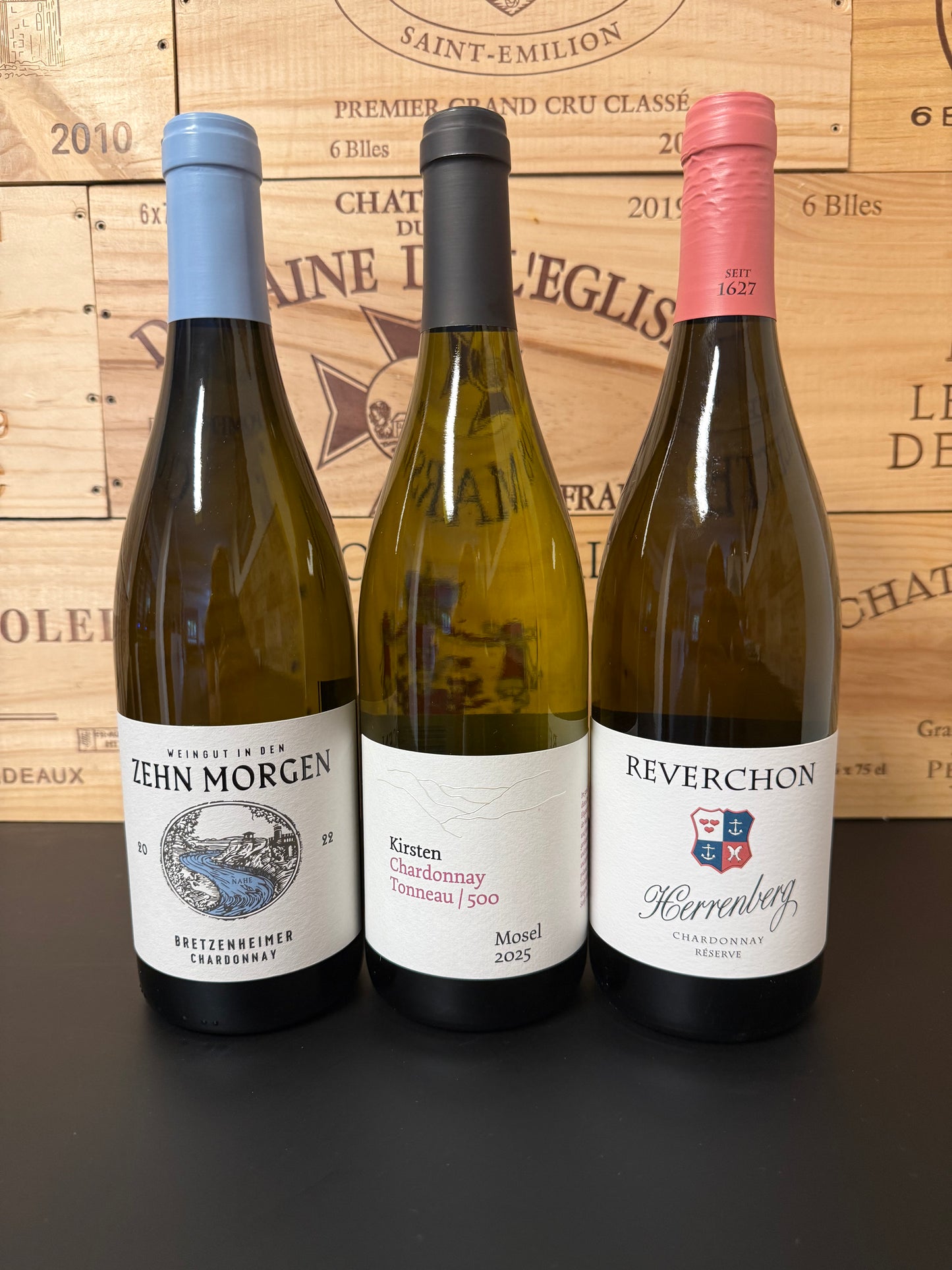 Chardonnay-Trio  Nahe · Mosel · Saar (3 x 0,75 l) Tonneau